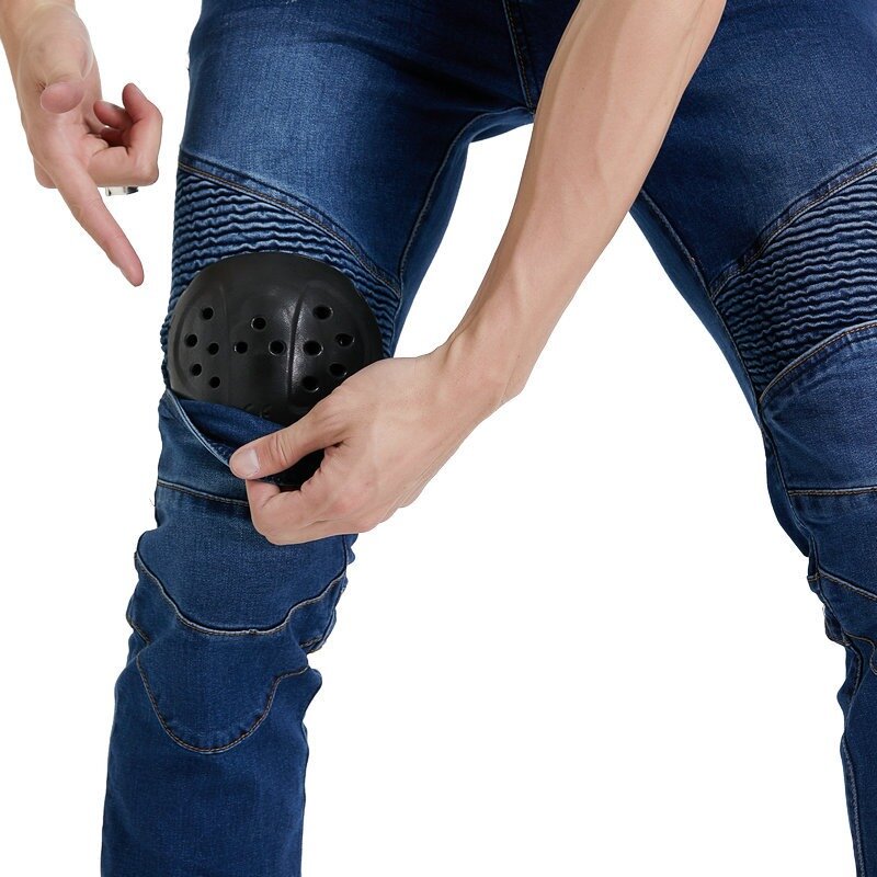 Herren Outdoor Motorrad Reit jeans mehrere Taschen tragen widerstands fähige Hose mit geradem Bein Herren Jogging Casual Fashion Hose