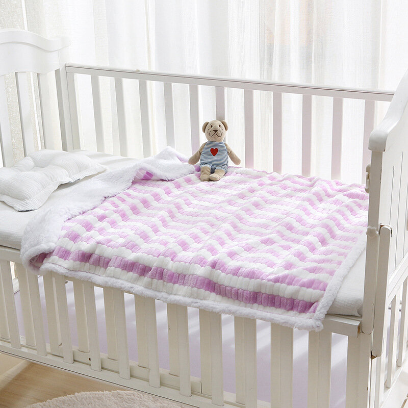 Baby Blanket & Swaddling Newborn Thermal Soft Fleece Blanket Cozy Bedding Set Kids Cotton Quilt Infant Bedding Swaddle Wrap
