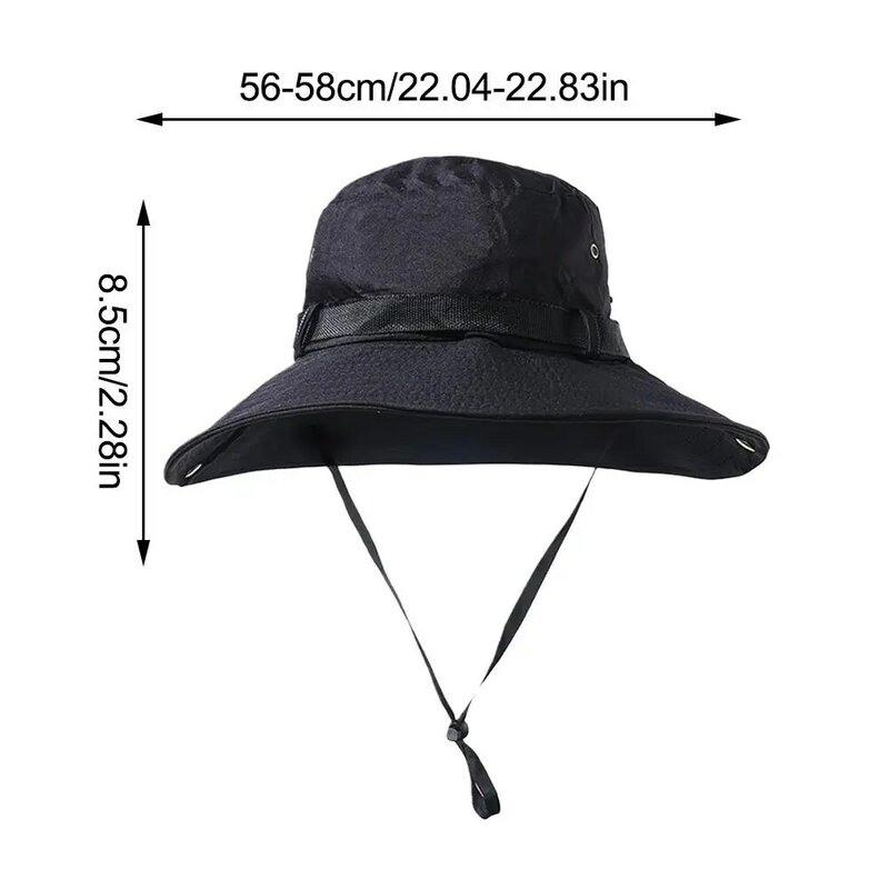Unisex Outdoor Work Climbing Hiking Caps Wide Brim Sun Hat UV Protection Bucket Cap For Camping Fishing