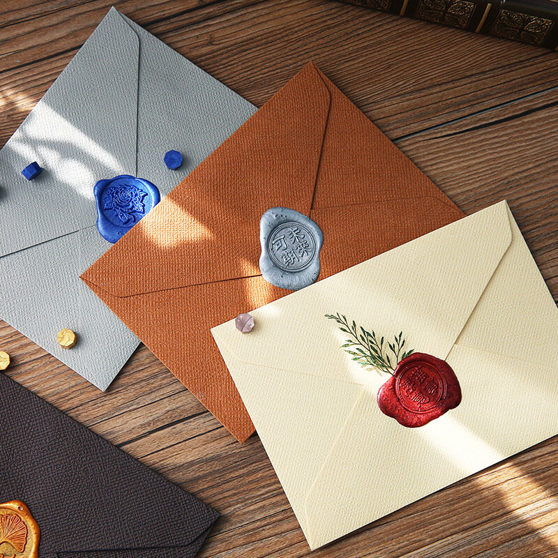 20pcs/pack C6 Paper Envelopes Retro Hemp Texture Western Envelopes for Wedding Party Invitation Greeting Cards Gift Envelopes