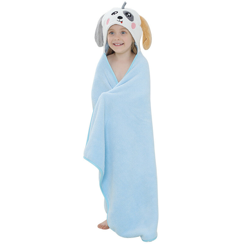 Toddler Hooded Baby Bath Towels Bathrobe Shower Soft Warm Sleeping Swaddle Blanket For Boys Girls Kids Newborn 0-9T