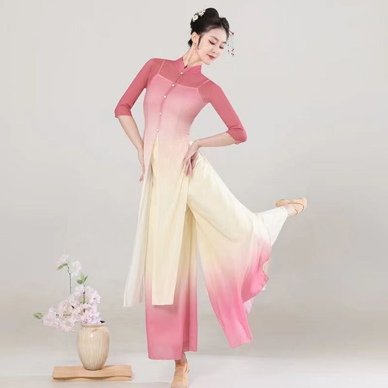 Abito da ballo cinese per le donne vestito classico da prestazione donna vestiti popolari femminili abiti da palcoscenico Set di costumi da ballo cinese