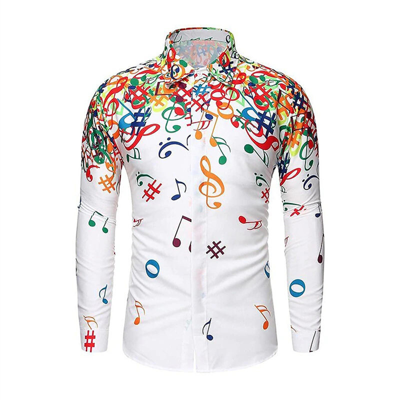 Camisa con estampado 3D de rosas para hombre, camisa creativa de manga larga con solapa y botones, ropa de calle para vacaciones de verano, novedad de 2024
