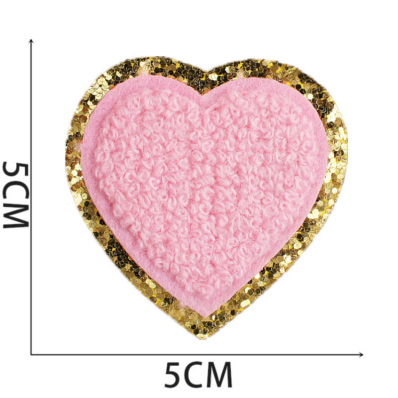 Heart Smile Patch Lightning Towel Embroidery Patch for bag Decoration Clothing Accessory Embroidery Sticker
