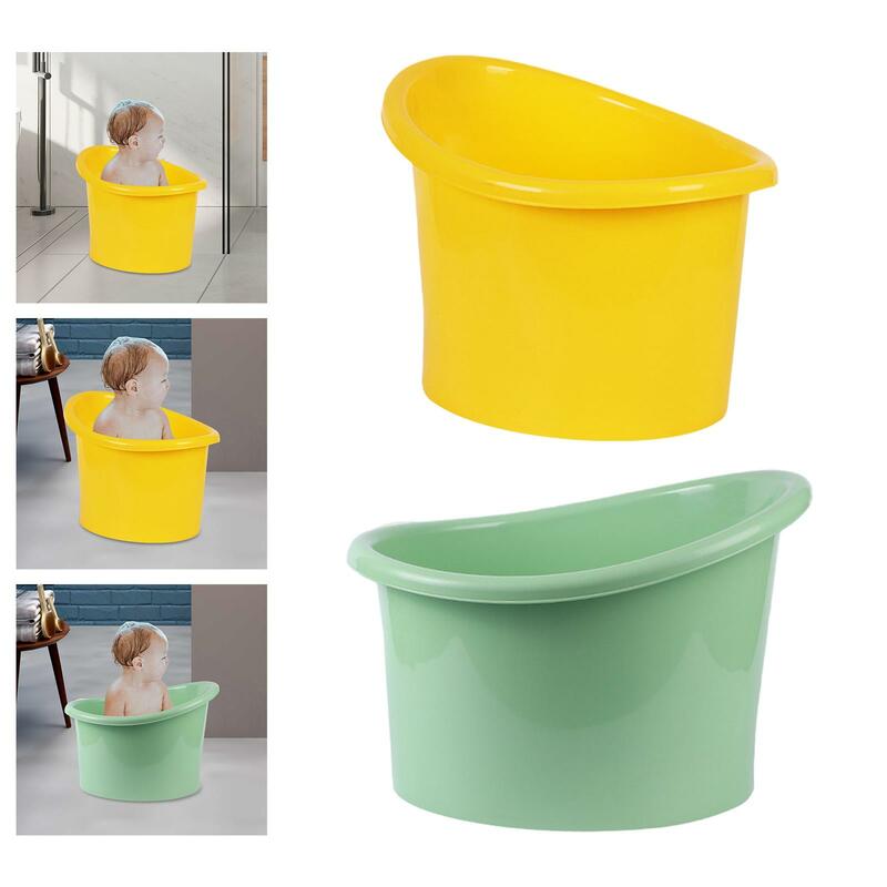 Baby Bath Bucket Thickened Tub Sitting up Comfortable Anti Slip Baby Bath Tub for Kids Ages 0-7 Years Old Newborn Gifts Babies