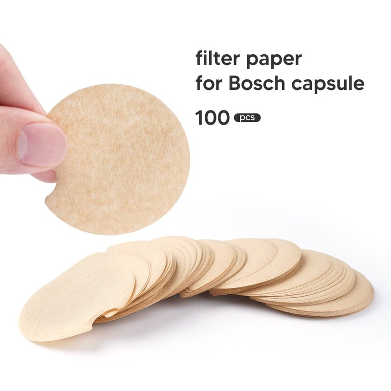 BOSCH 일회용 종이 필터, 재사용 가능한 타시모 커피 캡슐, 청소용 블록 유지 캡슐 보호