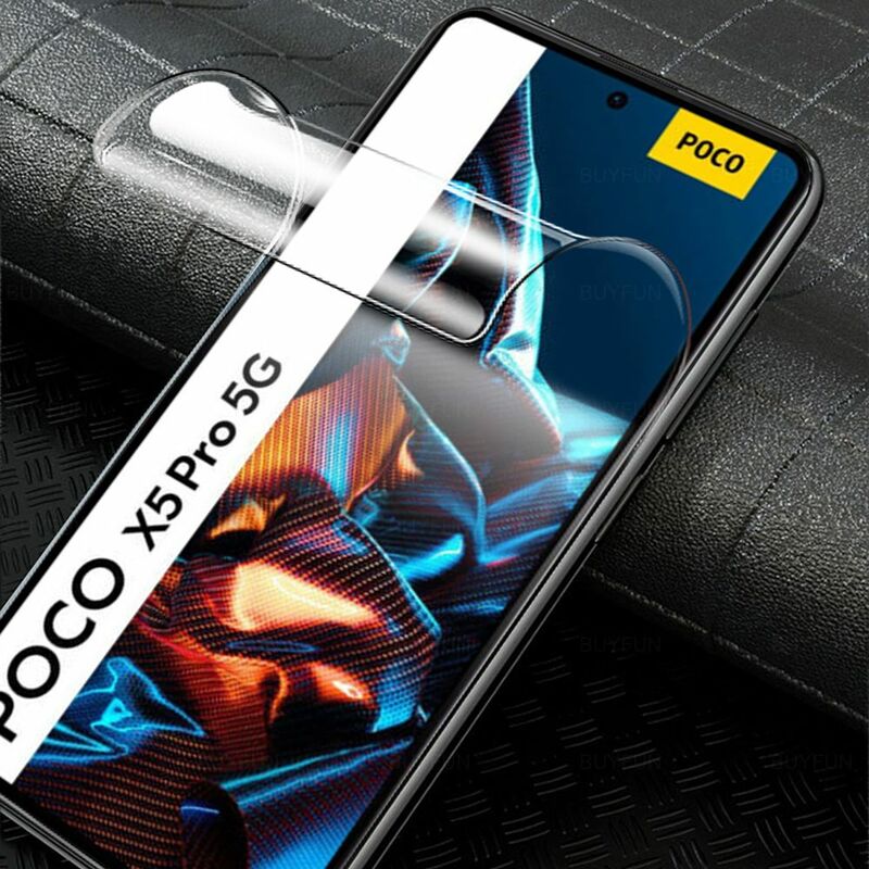 3 Buah 999D Film Pelindung Hidrogel Lembut untuk Poco X5 Pro 6.67 Inci Pelindung Layar Bukan Kaca untuk Xiaomi Poco X5 Poko X5Pro 5G