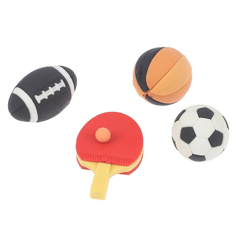 Dollhouse Miniature Outdoor Tennis Table Futebol, Futebol, Basquete, Golf Sticks, Modelo Acessório, Kids Toy, 1,2 Pcs por conjunto
