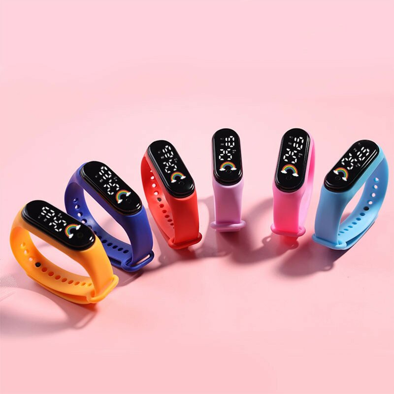 Jam tangan anak Ultra ringan jam tangan Digital LED untuk anak-anak laki-laki perempuan jam tangan silikon olahraga jam elektronik Relogio Infantil