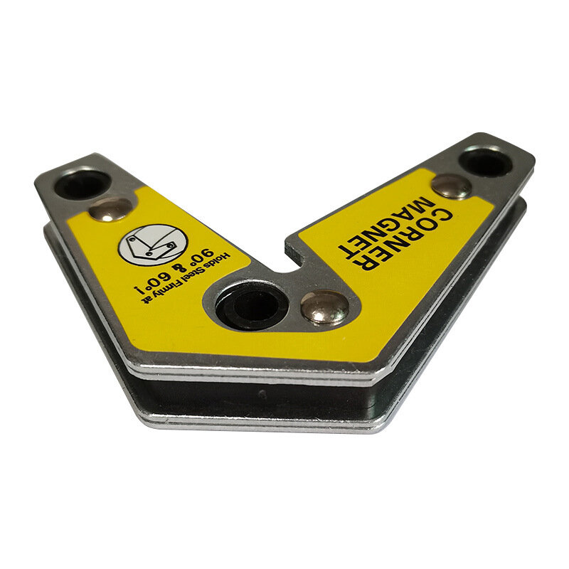 1/2 pz magnete localizzatore di saldatura posizionatore di saldatura a forma di V 60 ° angoli di 90 ° dispositivo di saldatura magnetica morsetto angolare strumento di saldatura accessori