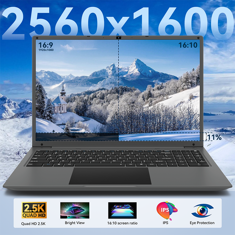 Adreamer LeoBook 16S Laptop 16 inci, komputer Notebook IPS UHD 2.5K 2560x1600 Intel i5-1240P 16GB DDR4 SSD 512GB 55Wh Windows 11