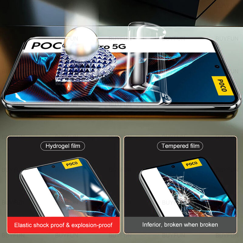 3PCS 999D Soft Hydrogel Protective Film for Poco X5 Pro 6.67inch Screen Protectors Not Glass For Xiaomi Poco X5 Poko X5Pro 5G