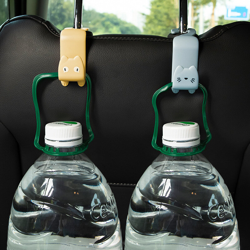 2 pezzi Cartoon Car Hook seggiolino Auto poggiatesta gancio per supporto posteriore automatico per bollitore borsa latte Car Organizer Stand Bag Hook