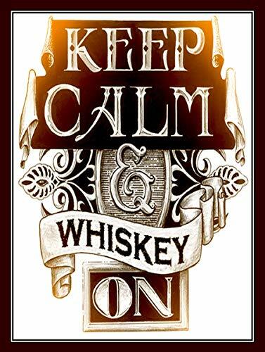 Keep Calm and Whisky On Wall Poster, Vintage BBQ Restaurant, QueRoom, 73Shop Decor, 18/Sign