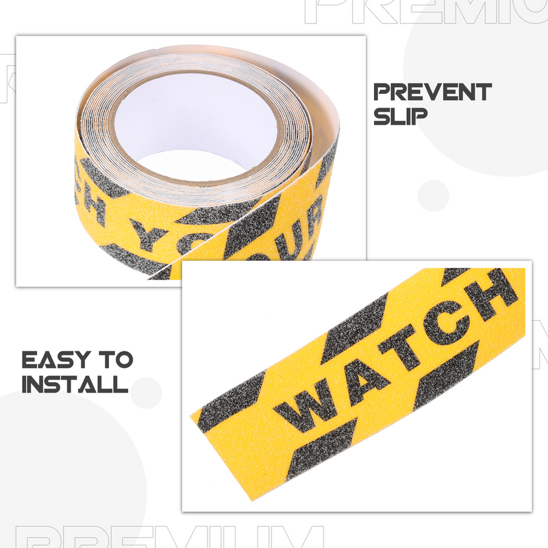 The Stair Construction Tape Sticker Grip Adhesive Warning Sign Pet Anti-slip Tapes