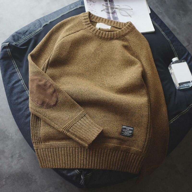Модный вязаный пуловер для мужчин, стильный мужской вязаный свитер, модный дизайнерский пуловер в стиле пэчворк с длинным рукавом для осени и зимы