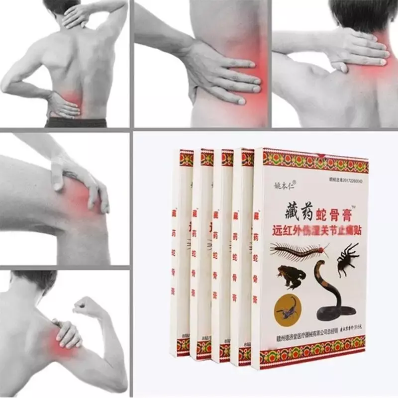 8 Stuks Chinese Scorpion Extract Gips Kniegewricht Pijnstillende Patch Voor Lichaam Reumatoïde Artritis Pijn