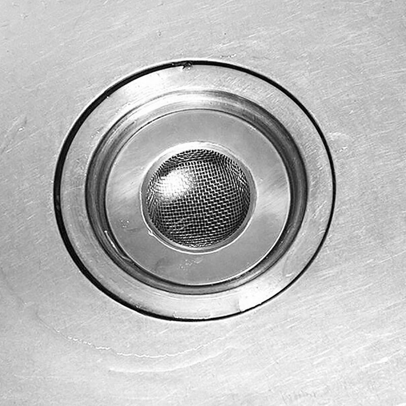 Kitchen Sink Filter Stainless Steel Mesh Sink Strainer Filter Bathroom Sink Strainer Drain Hole Filter Trap Waste Screen