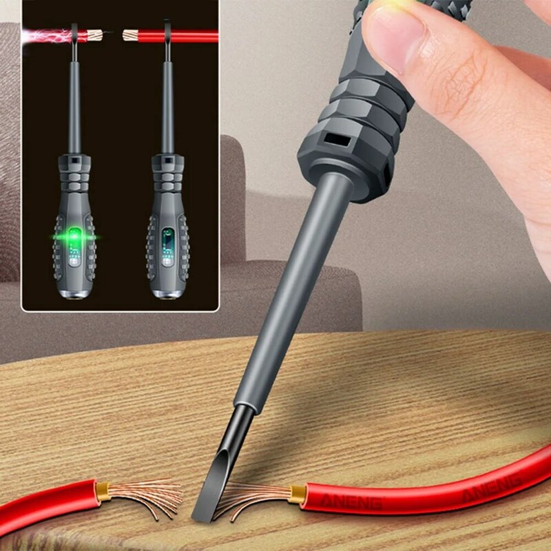 Digital Voltage Tester Pen AC Non-contact Induction Test Pencil Voltmeter Detector Electrical Slotted Screwdriver Indicator