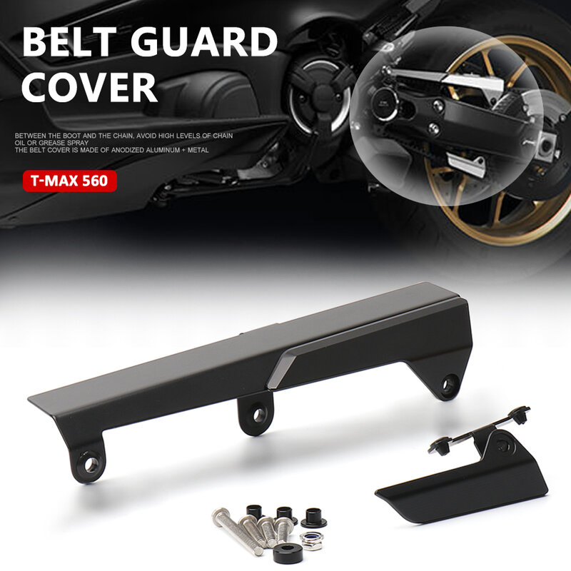 Motorcycle Upper&Lower Belt Guard Chain Protection Cover Guide Wheel For YAMAHA TMAX560 T-MAX560 T-Max560 T-MAX 560 2022 2023