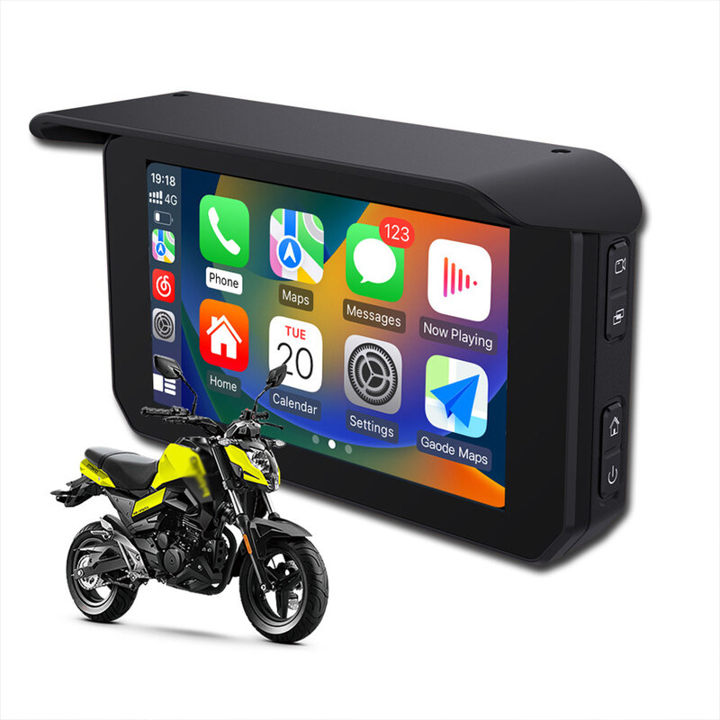 5 Cal przenośny nawigator motocyklowy z ekranem dotykowym bezprzewodowy samochód odtwarzania przenośnego motocykla z systemem Android
