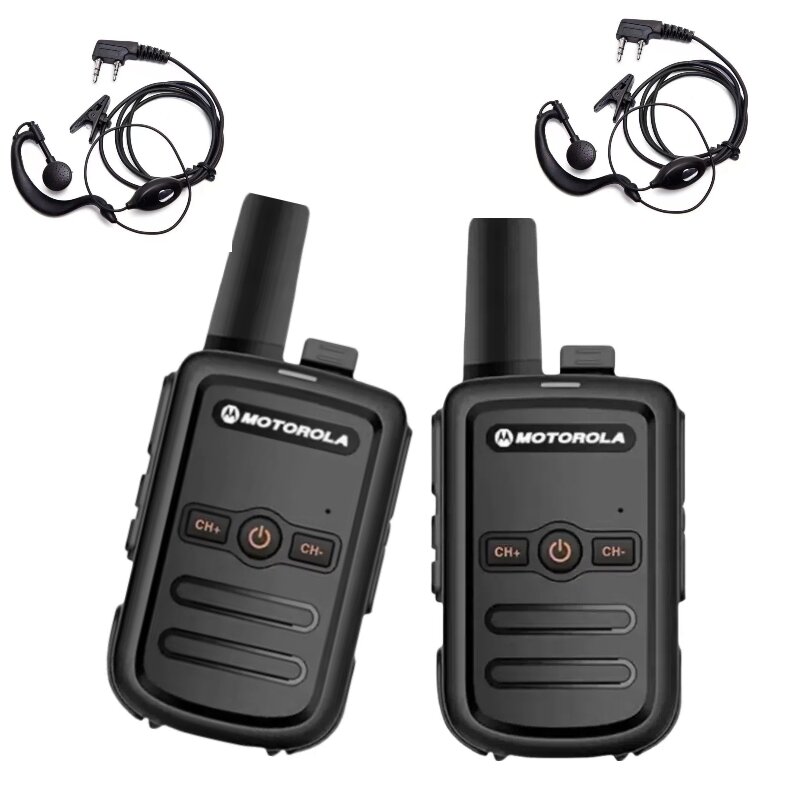 Motorola-Walkie Talkie PT858, 6800MAH,Radio de uso General, UHF 400-470MHz,16 canales, alta potencia, Radio FM con auriculares