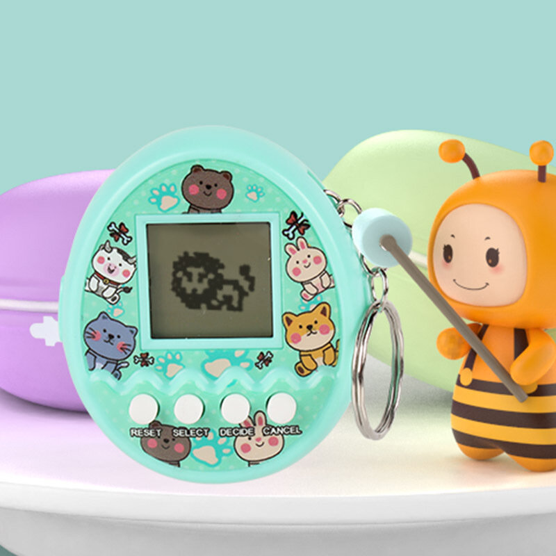 Tamagotchi Mini Pet Machine eletrônico, jogo portátil, ovo virtual pet, levantamento de brinquedos chaveiros, novo, 2023