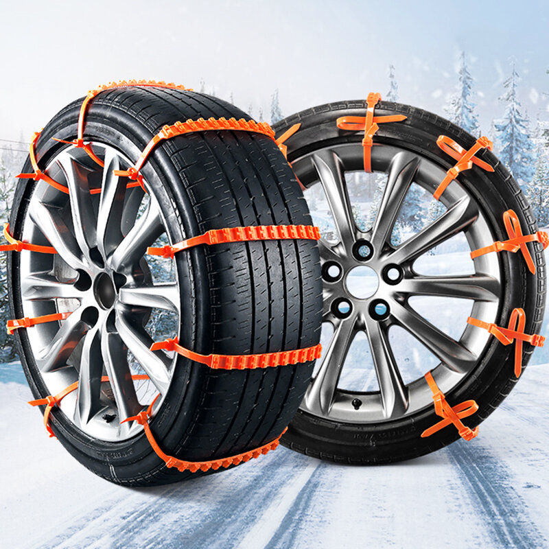 20Pcs Anti Skid Snow Chains Car Winter Tire Wheels Chains Emergency Double Grooves Anti-Skid Chains Auto Wheels Accessories