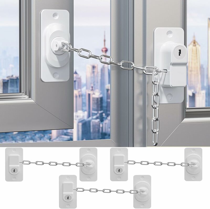 3 Set Child Safety Locks Adjustable Refrigerator Lock with Keys for Fridge Door Drawers Toilet and baby Safety Cabinet Lock