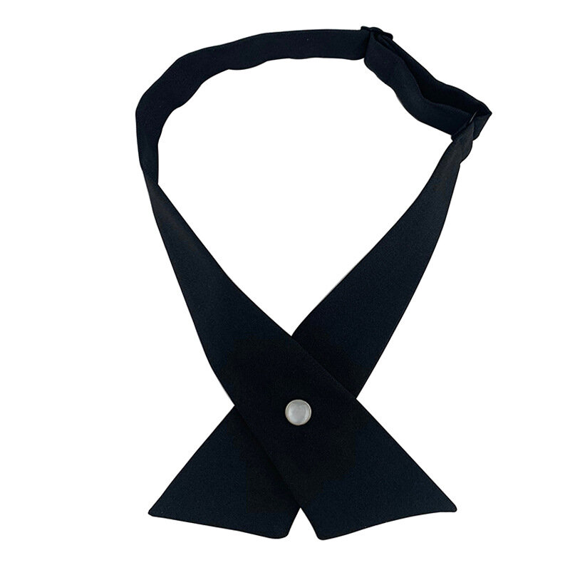 นักเรียน JK เครื่องแบบ Overalls Bow Tie ฉบับภาษาเกาหลีอังกฤษ Corbata Para Mujer Cross Knot ญี่ปุ่นสไตล์ดอกไม้