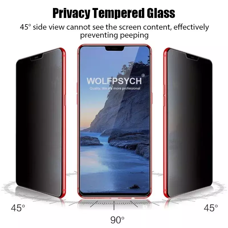 Pelindung layar privasi, 3 buah pelindung layar Privasi untuk Xiaomi Redmi A1 12C 10C 10A 9T 9C 9A 8 Anti-Spy kaca Tempered untuk Redmi K40 K50 K60 Pro Glass
