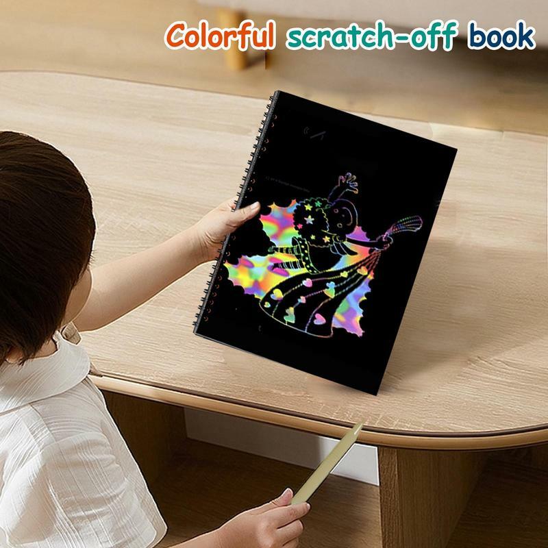 Scratch Rainbow Art For Kids Rainbow Scratch Paper DIY Paper Craft Arts Scratch Off Paper Children Art Crafts Mini Scratch Off