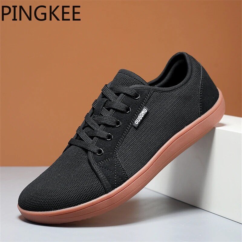 PINGKEE Sneakers Men Shoes Mens Barefoot Shoes Zero Drop Offer Sneakers Man Trail Running Shoes Man Unisex Flexible Wide Toe Box
