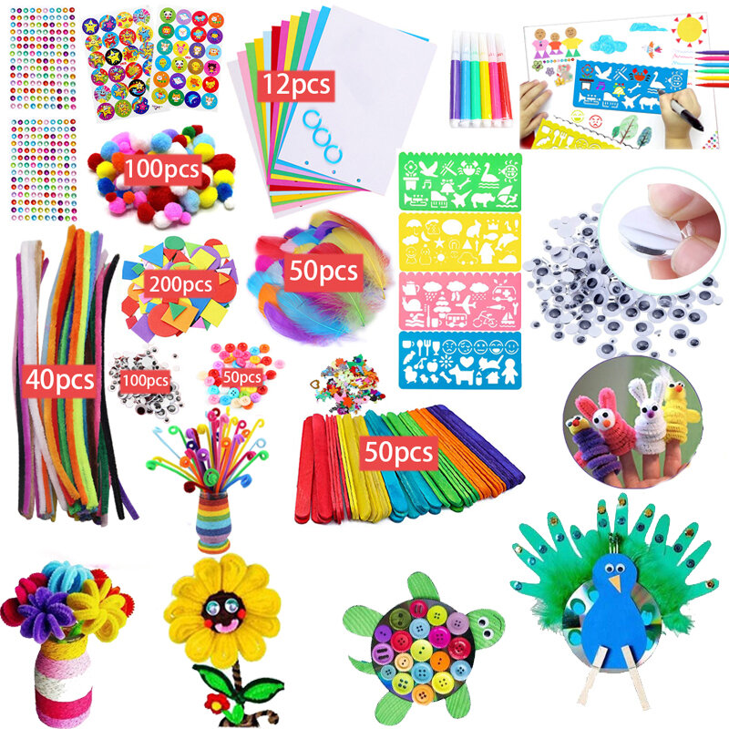 DIY Kids Painting Toys Material Pack Handmade School Art Painting Educational Toys Creative Development Toys Scrapbooking Crafts
