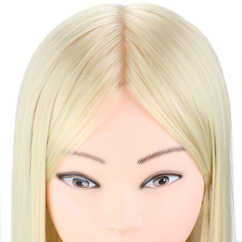 30 "75センチメートル高温合成繊維の毛のトレーニングヘッドマネキンヘッド理髪練習かつらヘッド人形