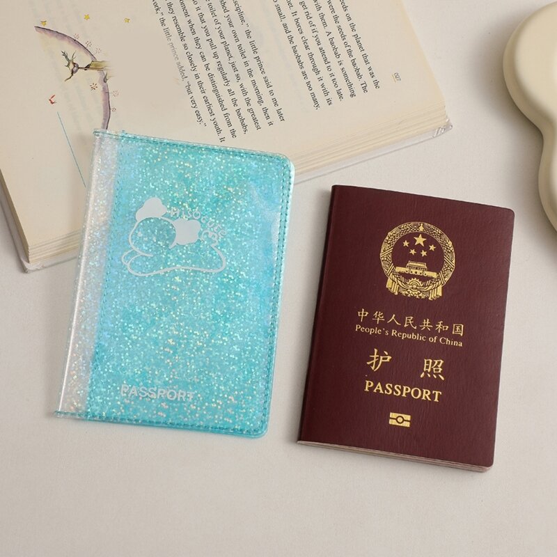 Tempat Paspor PVC Lucu Kartu Fashion Dokumen Pernikahan untuk Pasangan Kekasih