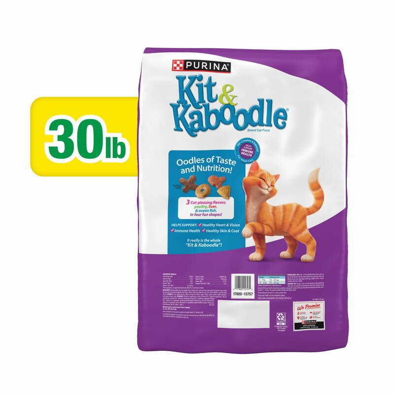 Purina Kit e Kaboodle cibo secco originale per gatti adulti, supporto immunitario per la salute, borsa da 30 libbre