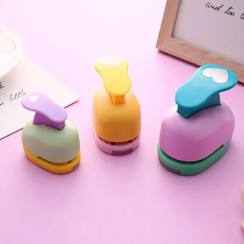 9-25mm Heart Hole Punch DIY Embossing Device Children's Embossing Machine Manual Paper Scrapbooking Accessories