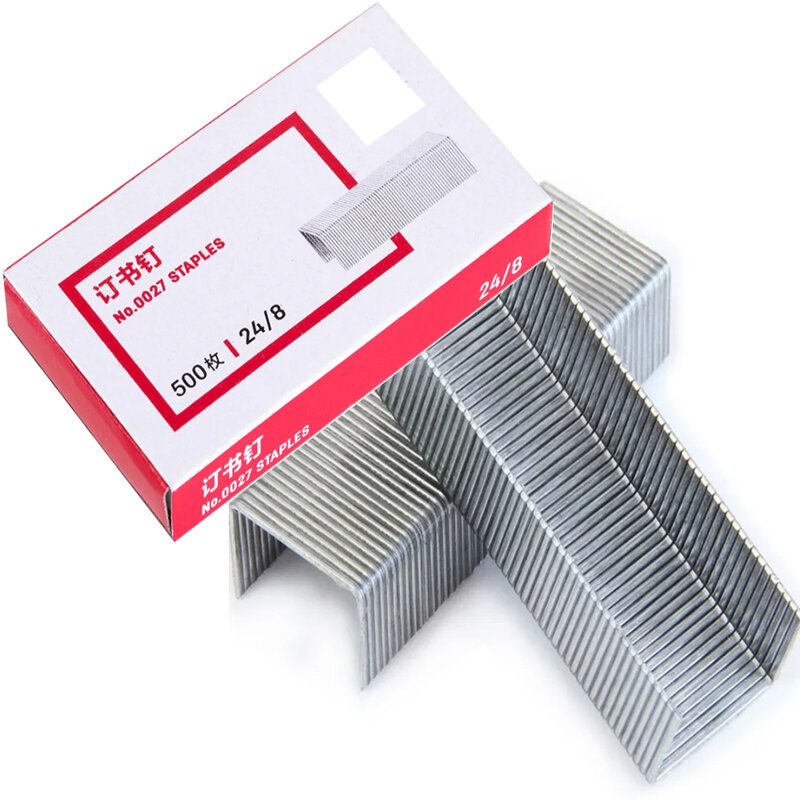 Staples 24/8, Universal 12 #, Steel, Stationery, Office, School Supplies, 500Pcs, Upgraded Version Stainless Steel Binding Set,