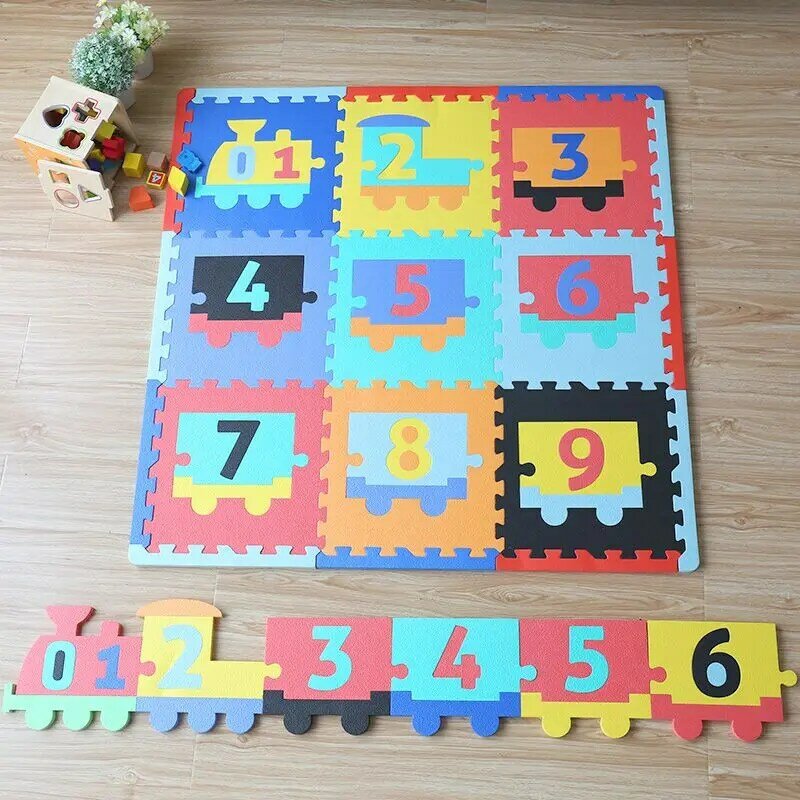 Alfombrilla de juego para gatear para bebés, 9 piezas, 30x30cm, antigolpes