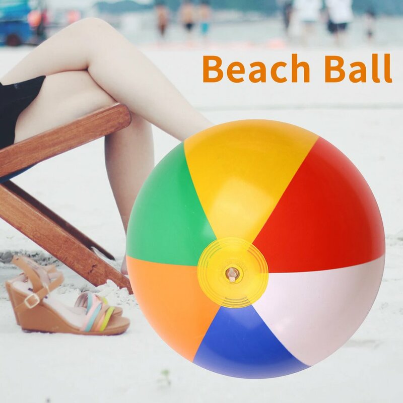 1pc opblaasbare strandbal inflator waterballon zomer buitenstrand zwemmen speelgoedfeest waterspel bal leuk speelgoed voor kinderen