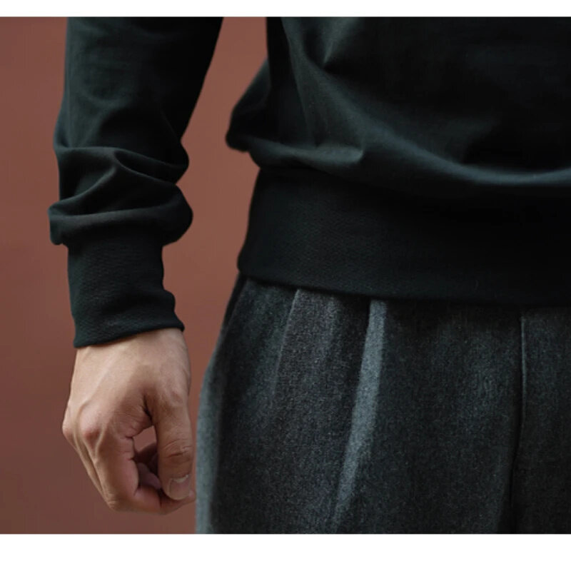 Men's Turtleneck Pullover Cotton Long Sleeves Slim Elegant Casual Uk Fashion Spring Autumn Sweater Vintage Clothing Essentials