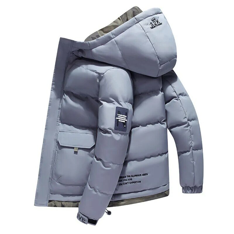 フード付きサーマルジャケット,コート,厚手のコットン,カジュアル,暖かい,冬のファッション