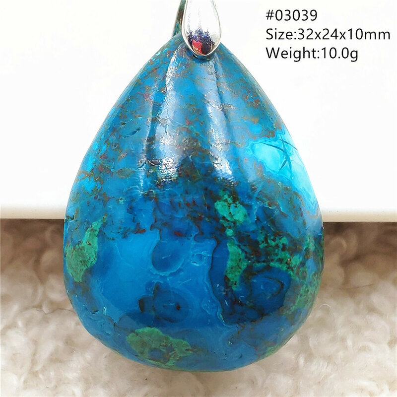 Collier avec pendentif en Malachite bleu naturel, bijou avec pierres précieuses, Azurite Chrysocolla, goutte d'eau, pour hommes et femmes, AAAAAA