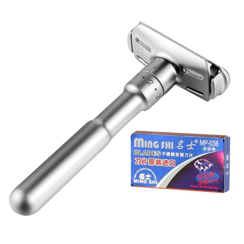 Men's Double Edge Classic Manual Shaver Zinc Alloy Head Metal for Shaving Hair Removal 5