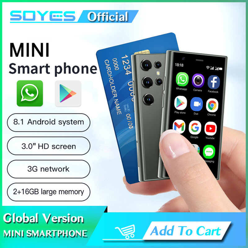 هاتف SOYES S23 Pro الذكي فائق النحافة بذاكرة وصول عشوائي 2 جيجا بايت وذاكرة قراءة فقط 16 جيجا بايت ونظام تشغيل Android8.1 يعمل بشريحتين بطارية 1000 مللي أمبير في الساعة هاتف محمول مدمج بشبكة 3G
