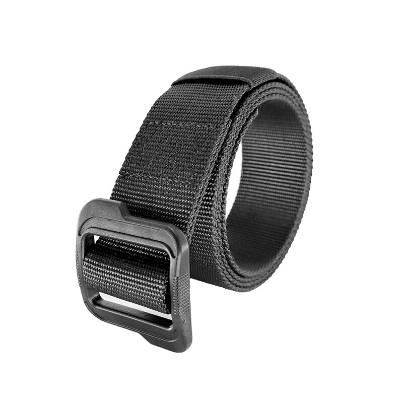Correa ajustable de nailon negro para hombre, cinturón táctico de alta calidad para exteriores
