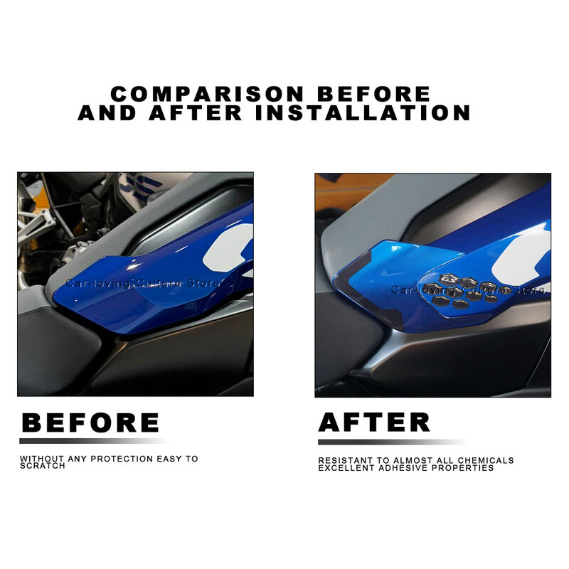 Pegatina protectora impermeable para motocicleta, pegatina lateral 3D para BMW R1300GS