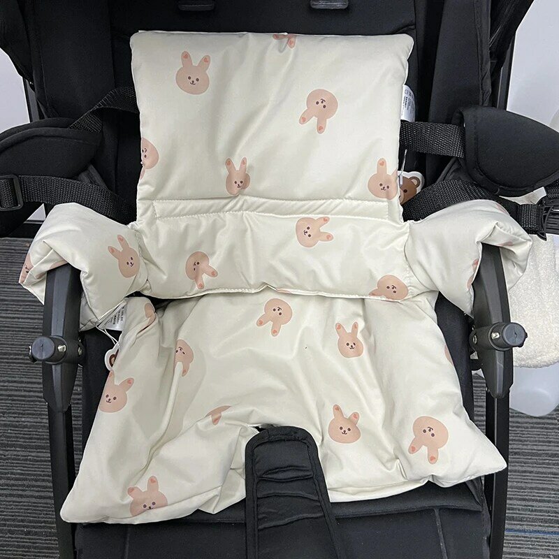 Juego de cojines para silla de comedor de bebé, cojín para silla antideslizante con patrón de oso bonito, portátil y cálido