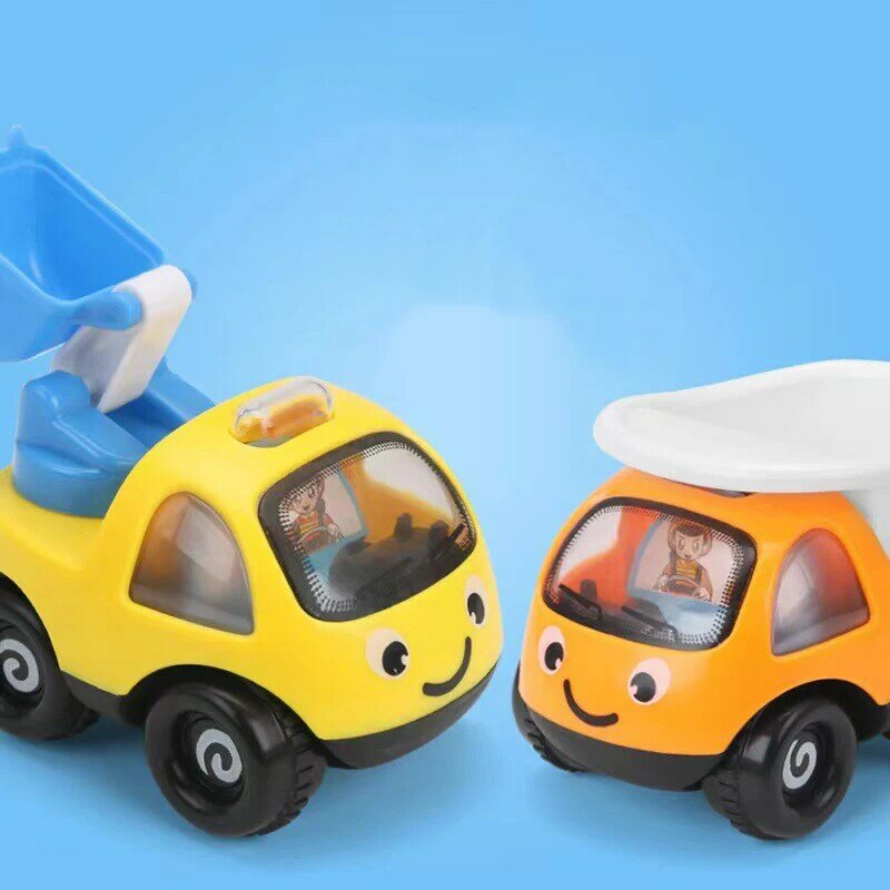 Coche de dibujos animados de dos vías para niños, simulación de inercia, derrape, modelo de coche de ingeniería, rompecabezas divertido, juguetes, coches, regalos, 1 unidad